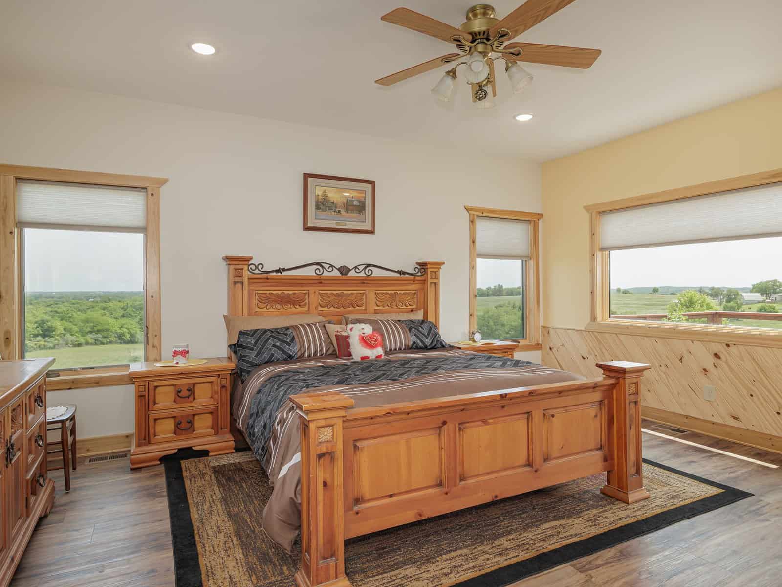 East wing king suite, 408 square feet with a king bed. $175 a night.